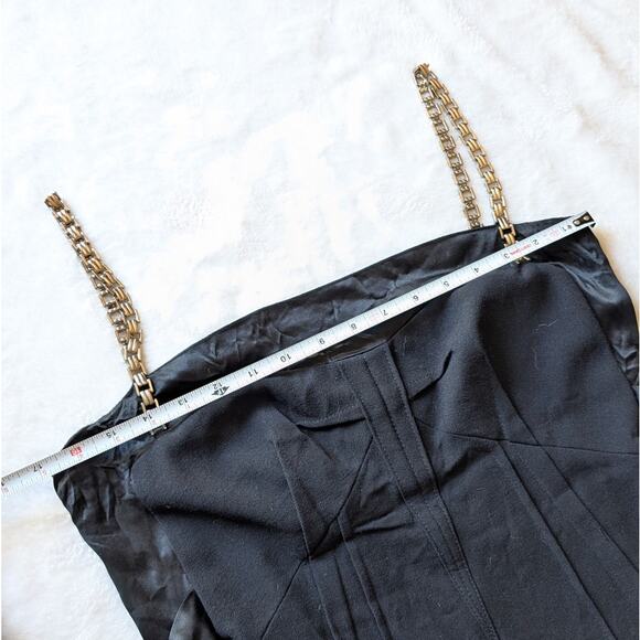 Dolce & Gabbana Black Satin Sleeveless A-line Midi Dress, size IT44/US8/L - Picture 8 of 10